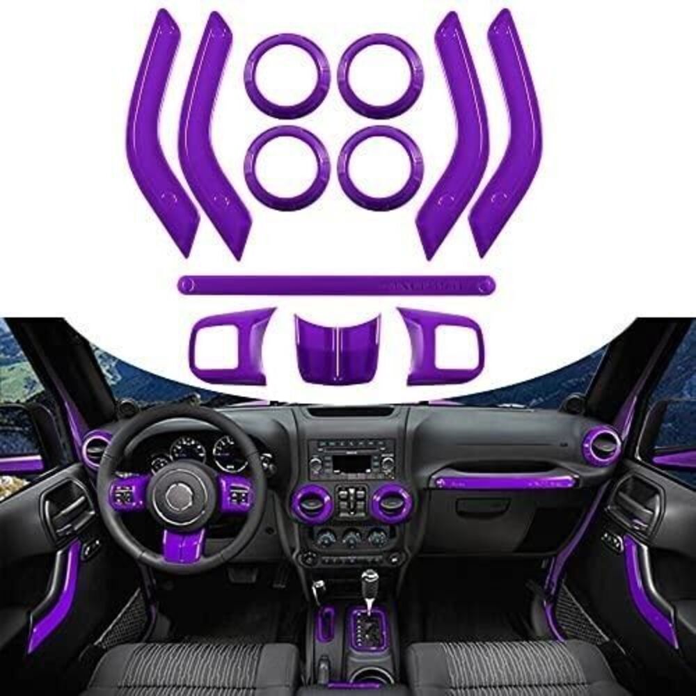 Trim Kit for Wrangler JK JKU 2011-2018 Purple 12PCS Interior Decoration NEW